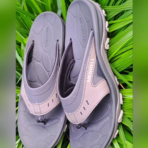 Merrell Men's Huntington Sport Gray Flip Flop Sandals Size 9 - Picture 4 of 6